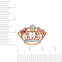 Брошь из красного золота с фианитами
