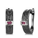 Серьги с английским замком из серебра