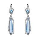 Серьги с английским замком из серебра с ситалами