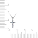 Колье из серебра с фианитом