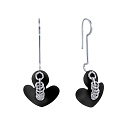 Серьги из серебра с эмалью