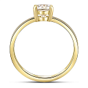 Кольцо из желтого золота с бриллиантом