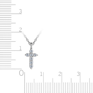 Колье из серебра с фианитом