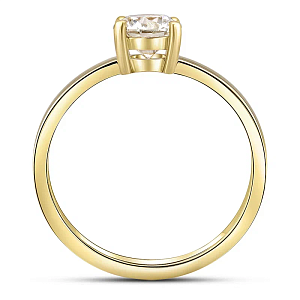 Кольцо из желтого золота с бриллиантом