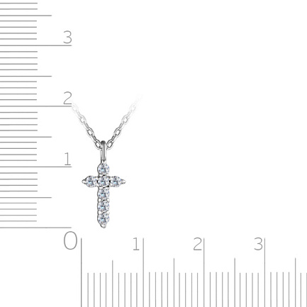 Колье из серебра с фианитом