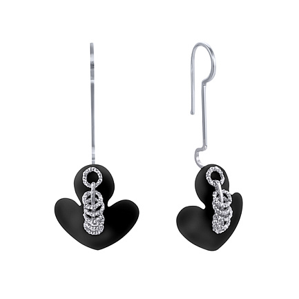 Серьги из серебра с эмалью