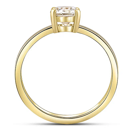 Кольцо из желтого золота с бриллиантом