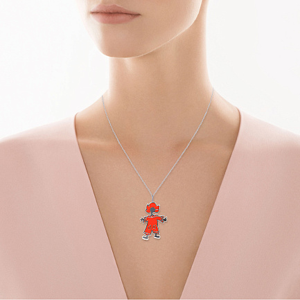 Подвеска из серебра с эмалью