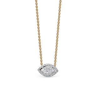 Колье из красного золота с бриллиантом