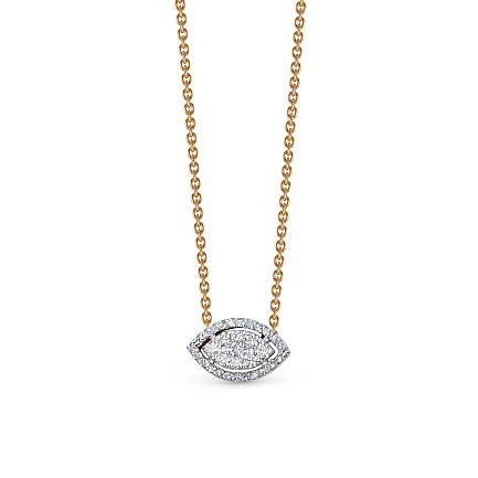 Колье из красного золота с бриллиантами