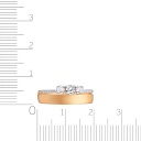 Кольцо из красного золота с фианитом