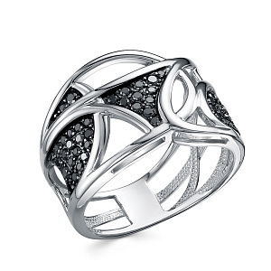 Кольцо из белого золота с бриллиантами