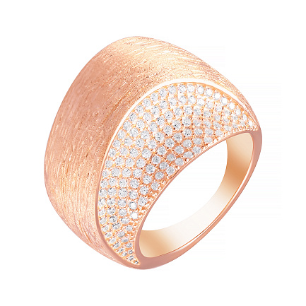 Кольцо из серебра с фианитом