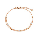 Браслет из красного золота с бриллиантами