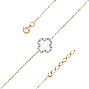 Браслет декоративный из серебра с эмалью