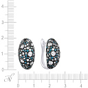 Серьги с английским замком из белого золота с бриллиантами