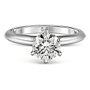 Кольцо из белого золота с бриллиантом