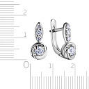 Серьги с английским замком из белого золота