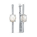 Серьги с английским замком из серебра