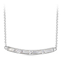 Колье из серебра с перламутром, фианитом