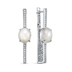 Серьги с английским замком из серебра