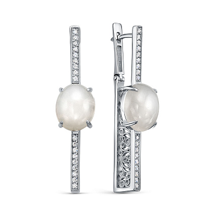 Серьги с английским замком из серебра