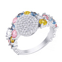 Кольцо из серебра с фианитом