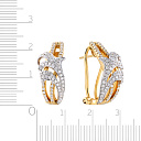 Серьги из желтого золота с бриллиантами