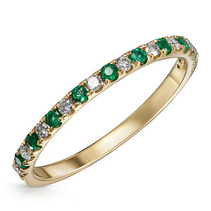 Кольцо из желтого золота с бриллиантами