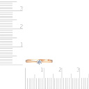 Кольцо помолвочное из красного золота с бриллиантом