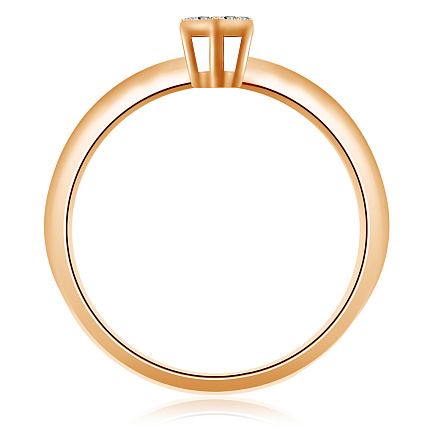 Кольцо из белого золота с бриллиантами