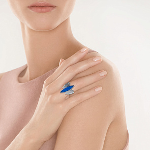 Кольцо из серебра с агатом