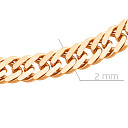 Цепь автомат из серебра с позолотой, плетение двойное панцирное