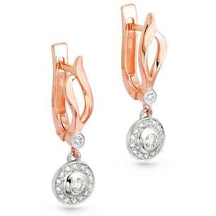 Серьги детские из красного золота
