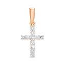 Подвеска из красного золота с бриллиантами