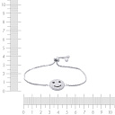 Браслет декоративный из серебра с фианитом