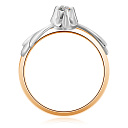 Кольцо из красного золота с бриллиантом