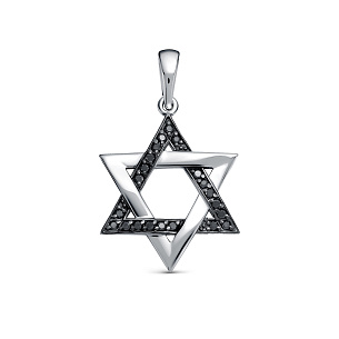 Подвеска из белого золота с бриллиантом