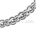 Цепь ручной работы из серебра, плетение чайка