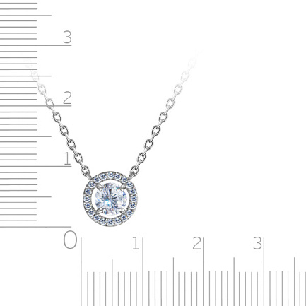 Колье из серебра с фианитом