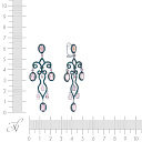 Серьги из белого золота с аметистами