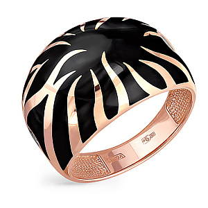 Кольцо из красного золота с бриллиантами