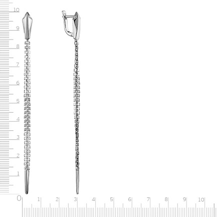 Серьги с английским замком из серебра