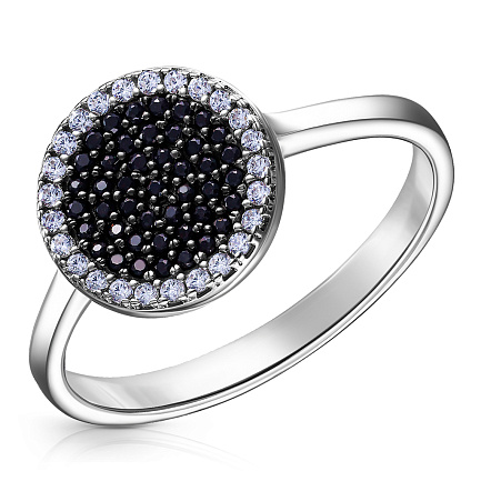 Кольцо из серебра с фианитом