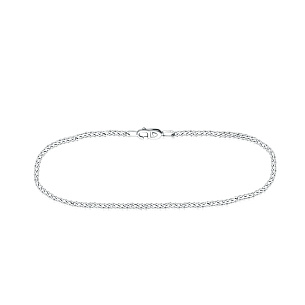 Браслет автомат из серебра, плетение панцирное