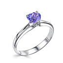 Кольцо из белого золота с танзанитом