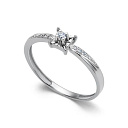 Кольцо из белого золота с бриллиантами