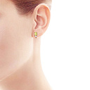 Серьги из красного золота с фианитом