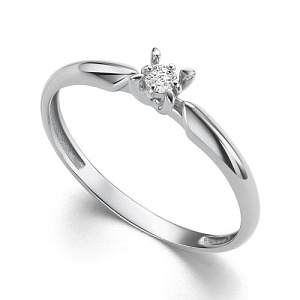 Кольцо из белого золота