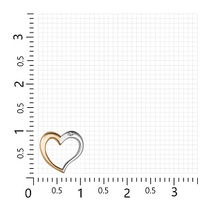 Подвеска из красного золота с бриллиантом